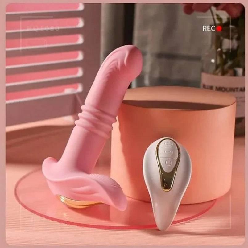 Consolador Vibrador de Empuje Tipo Ancla – Estimulador de Clítoris y Punto G con Control Remoto