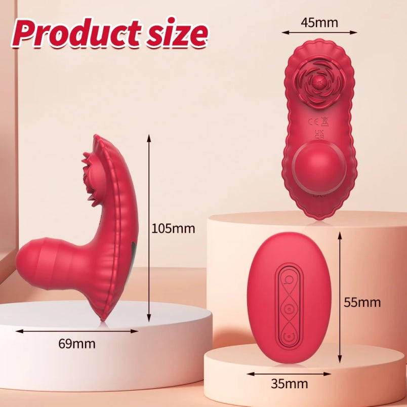 Vibrador Strap-on com dupla estimulação - Massageador vaginal e estimulador clitoriano com controle remoto