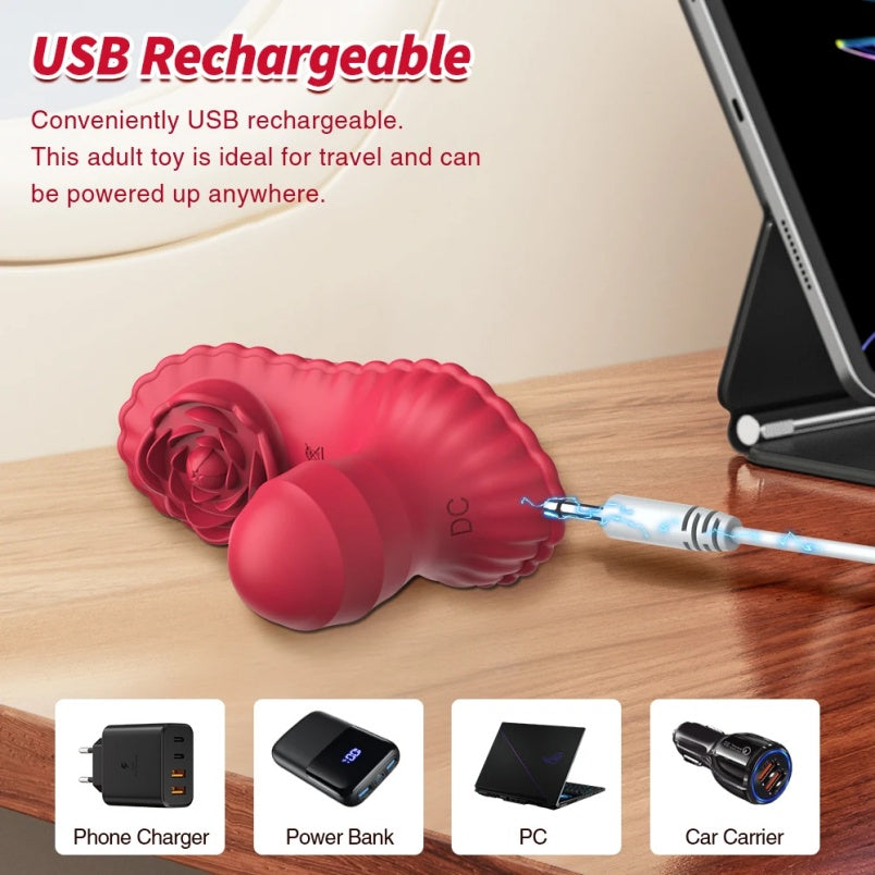 Vibrador Strap-on com dupla estimulação - Massageador vaginal e estimulador clitoriano com controle remoto