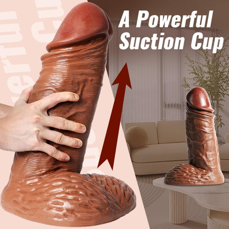 Dildo Gigante Fantasia – Dildo realista de silicone macio para expansão vaginal extrema