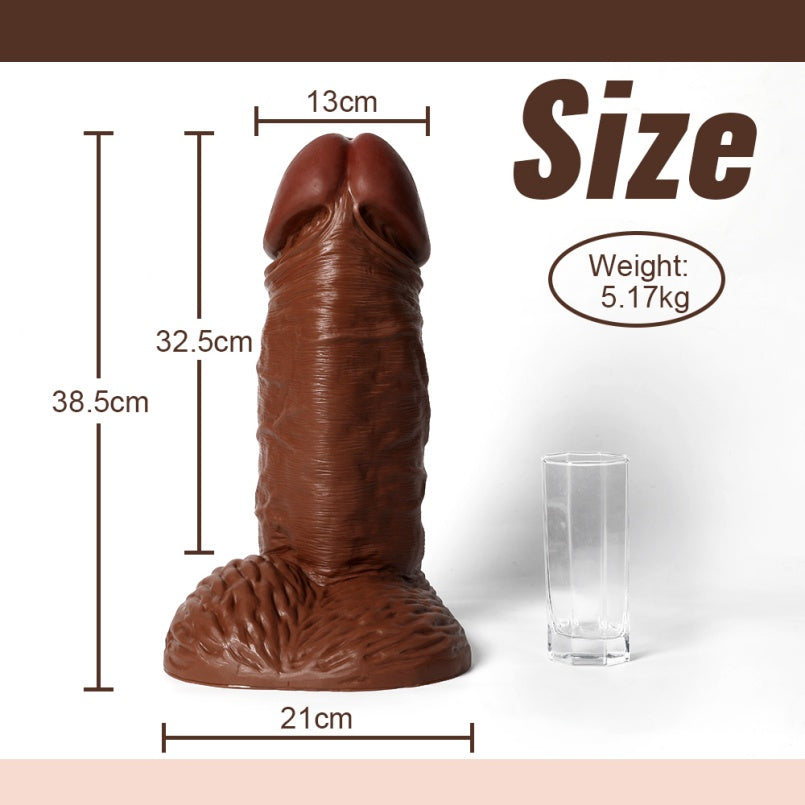 Dildo Gigante Fantasia – Dildo realista de silicone macio para expansão vaginal extrema