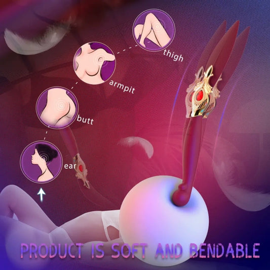 Vibrador Clítoris Tipo Daga Erótica – Estimulador de Clítoris y Azotador Suave para Juegos BDSM