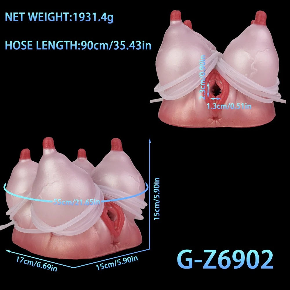 Fantasy Sex Doll "Squirting Cow" - Penis Massager with Dual Stimulation and Realistic Texture