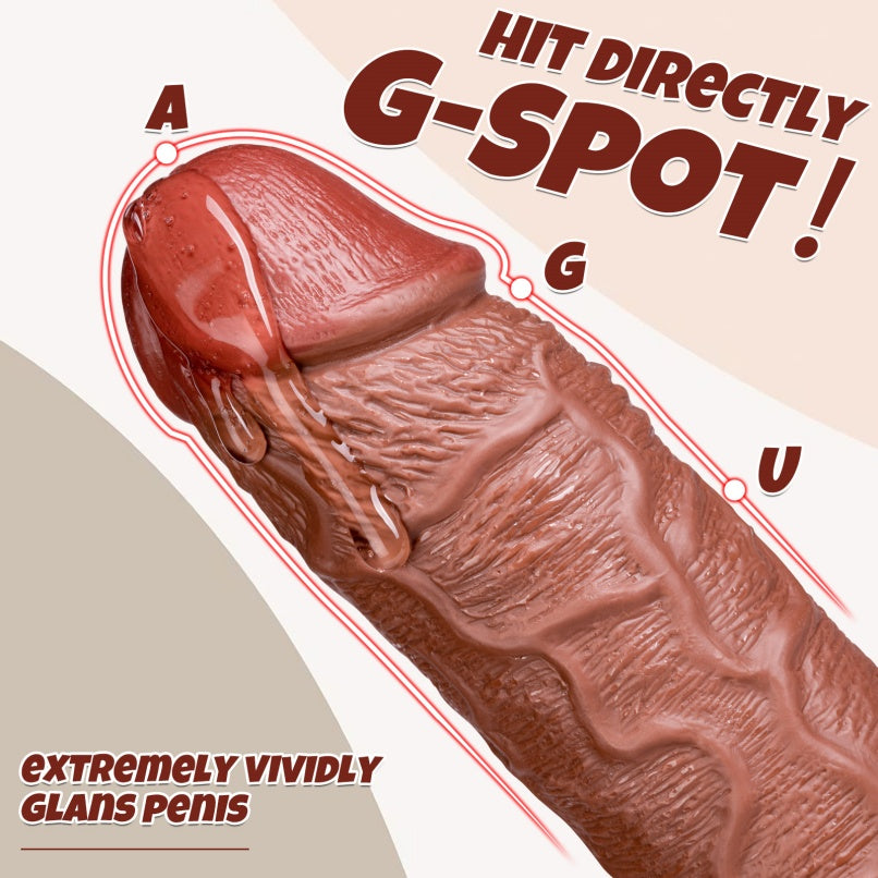 Dildo de Silicona Carnosa Superlargo de Fantasía con Succión – Exploración Profunda Anal y Vaginal Femenina