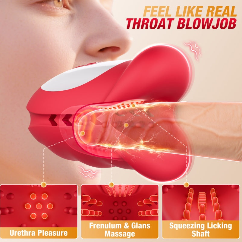 Masturbador de Boca Realista con Vibración y App - Revolución en Juguetes Sexuales para Hombres y Masturbación Masculina