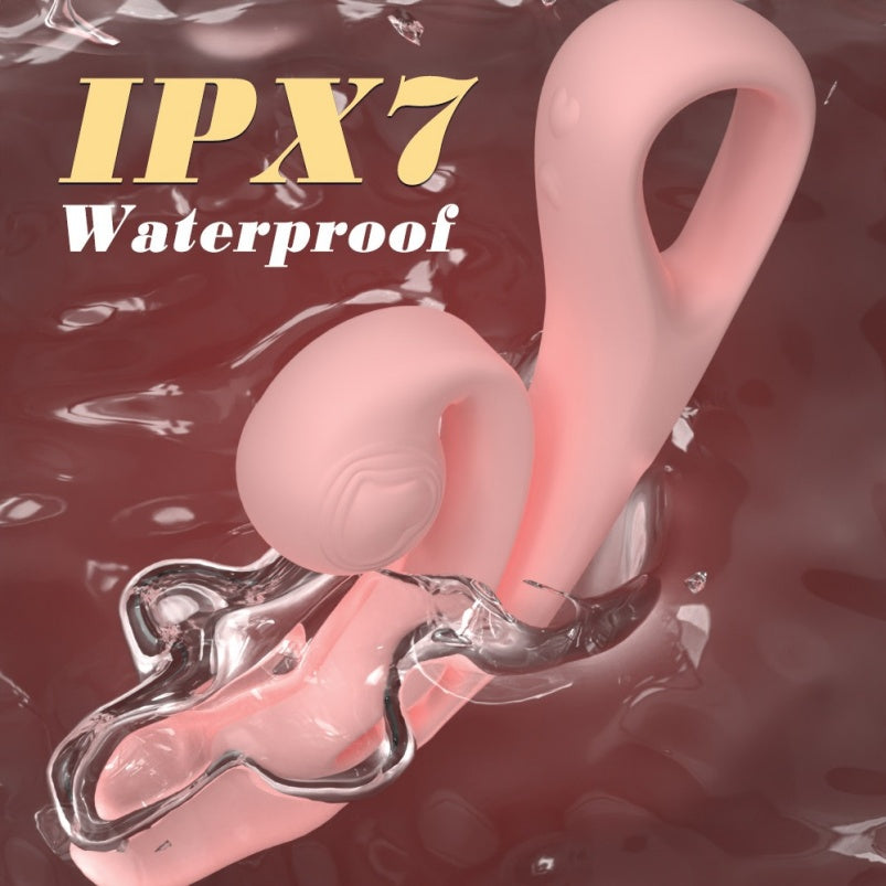 Vibrador Flexible Punto G y Estimulador de Clítoris Magic Wand 2 en 1 – Juguete de Silicona Rosa para el Orgasmo Femenino