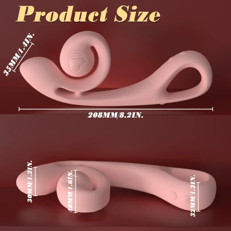 Vibrador Flexible Punto G y Estimulador de Clítoris Magic Wand 2 en 1 – Juguete de Silicona Rosa para el Orgasmo Femenino