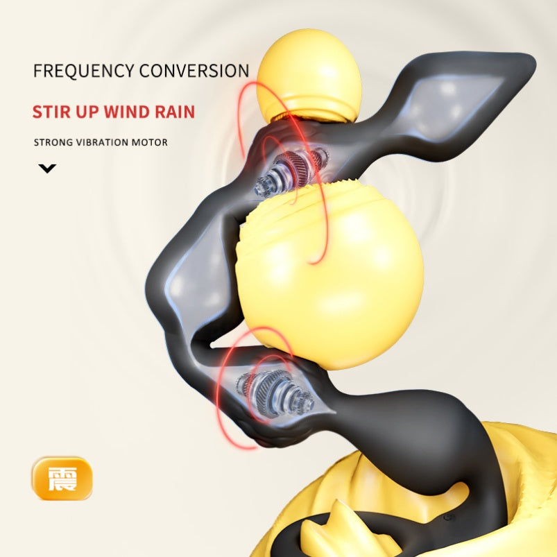 Estimulador de próstata e bolas anais vibratórias - Brinquedo sexual 3 em 1 para o ponto G masculino