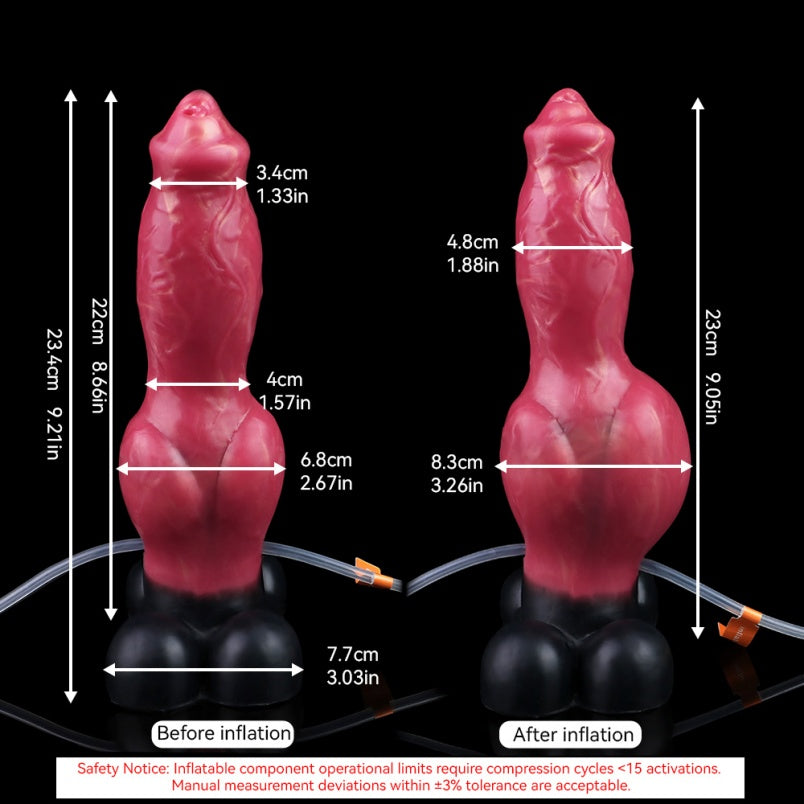 Inflatable Silicone Dildo with Ejaculation Function – Deep Insertion Tool with Internal Expansion