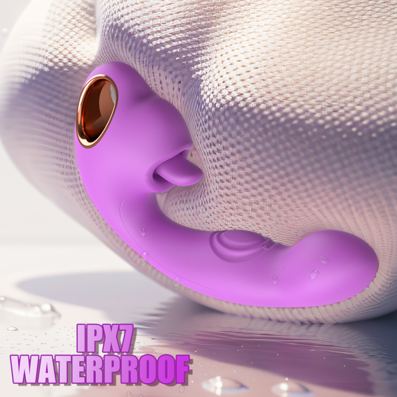 Vibrador Vaginal Tipo Fantasía Punto G - Succionador de Clítoris de Silicona Líquida y Masajes Sensuales