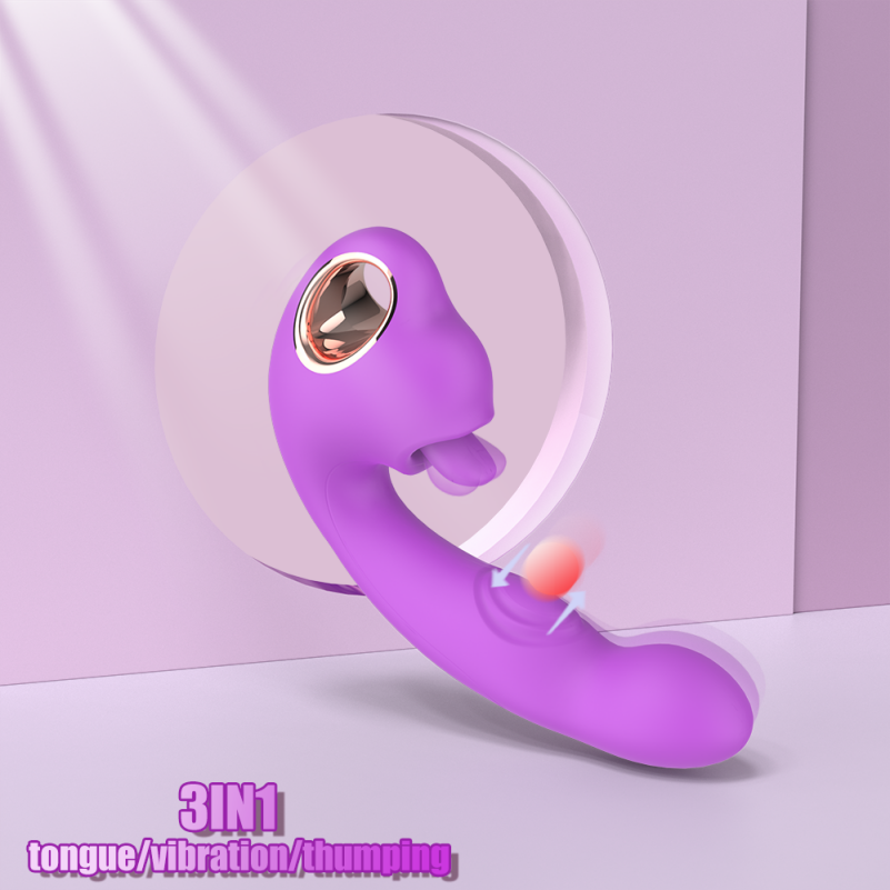 Vibrador Vaginal Tipo Fantasía Punto G - Succionador de Clítoris de Silicona Líquida y Masajes Sensuales