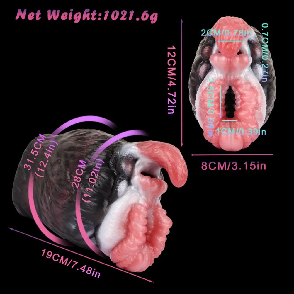 Fantasy Silicone Sex Doll - "Furry" Bear Torso with Dual Channel Sex Toys for Men