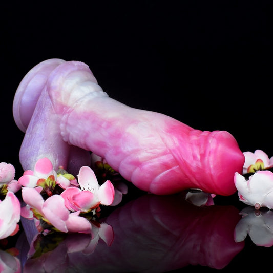 Silicona de Dragon Dildo en Color Cerezo – Estimulación Precisa del Punto G y Sensación de Expansión Interna