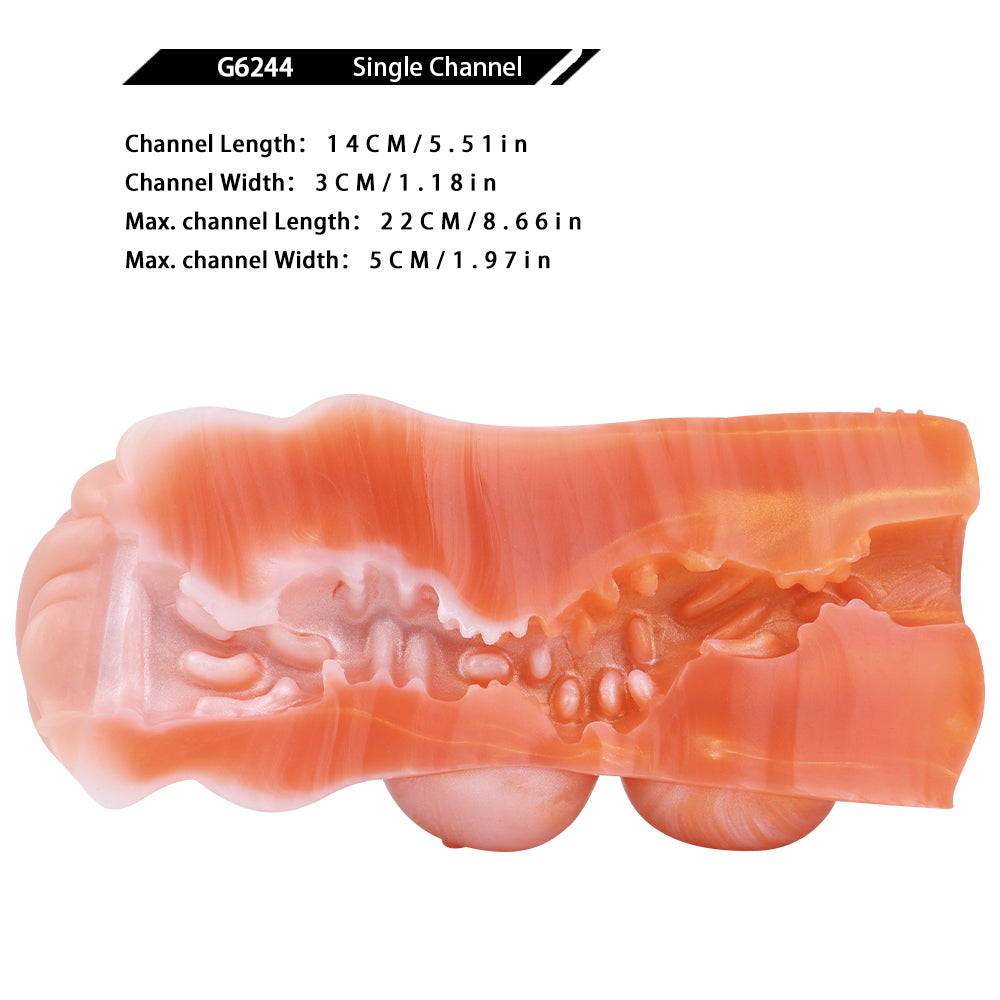 Silicone Masturbator Mold "Cloud Cat Fantasy" - Male Design with Exaggerated Labia Majora