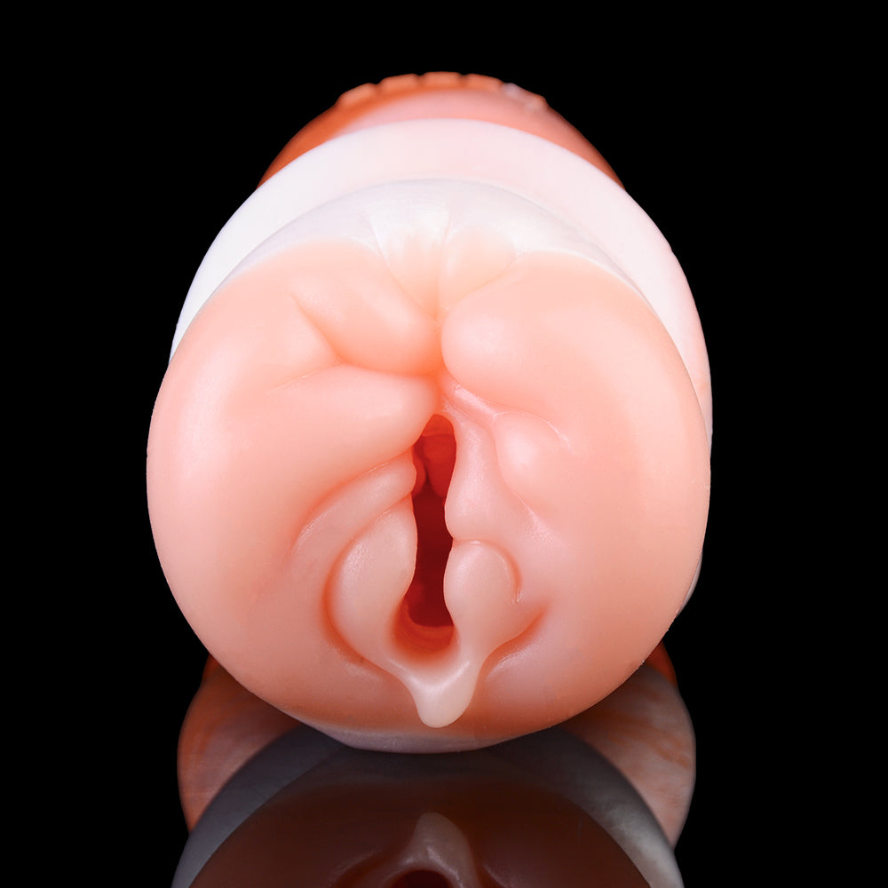 Silicone Masturbator Mold "Cloud Cat Fantasy" - Male Design with Exaggerated Labia Majora