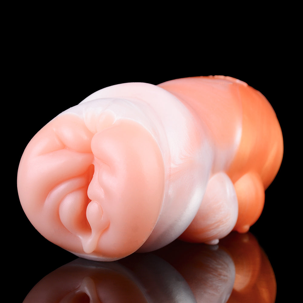 Silicone Masturbator Mold "Cloud Cat Fantasy" - Male Design with Exaggerated Labia Majora