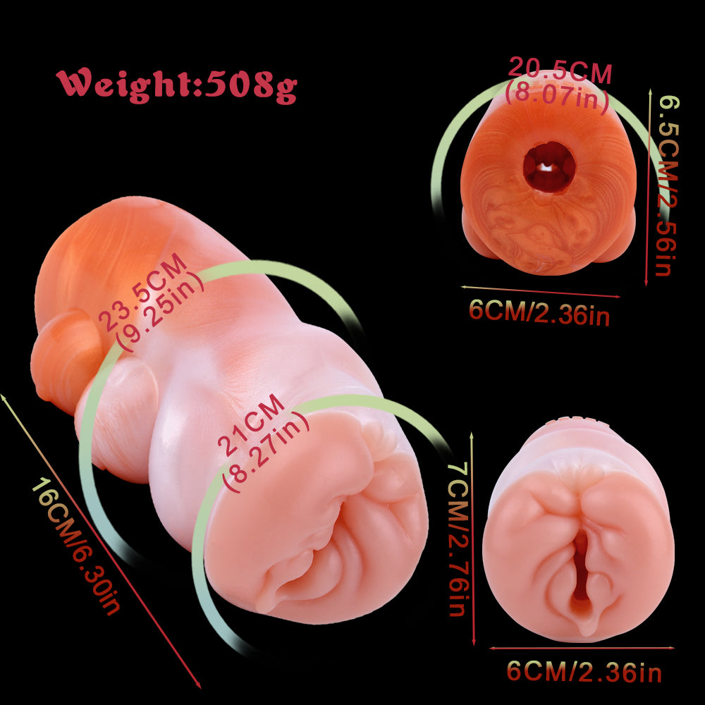 Silicone Masturbator Mold "Cloud Cat Fantasy" - Male Design with Exaggerated Labia Majora