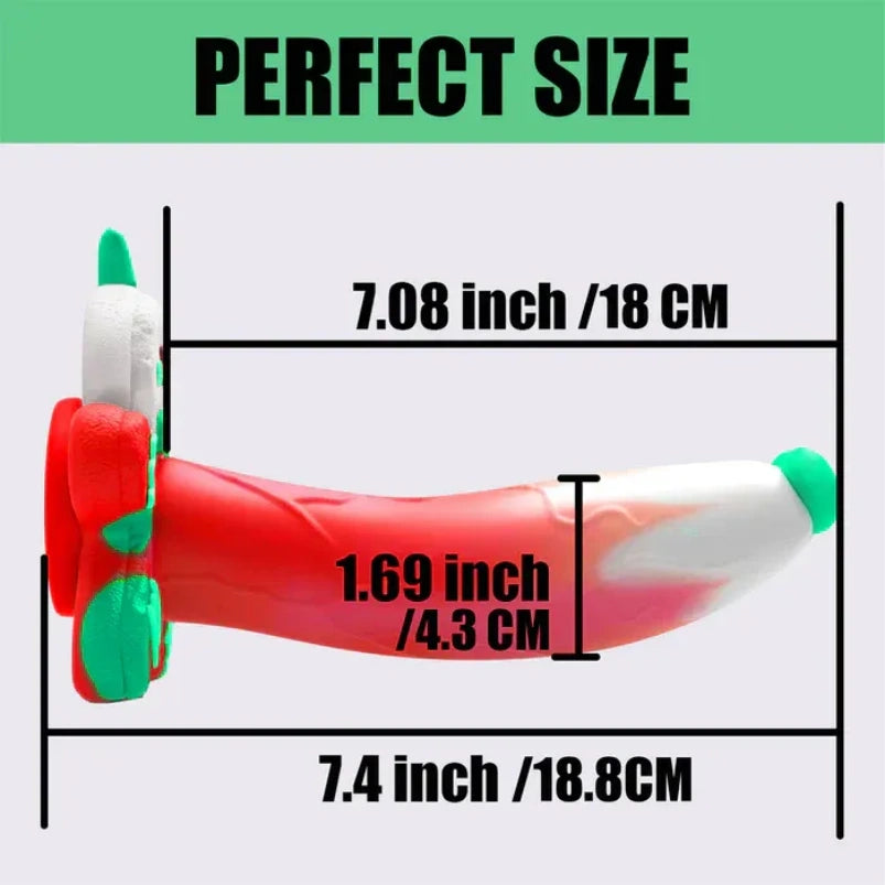 Consolador Navideño "Hombre de Jengibre" – Dildo Gigante de Fantasía para Placer Vaginal Festivo