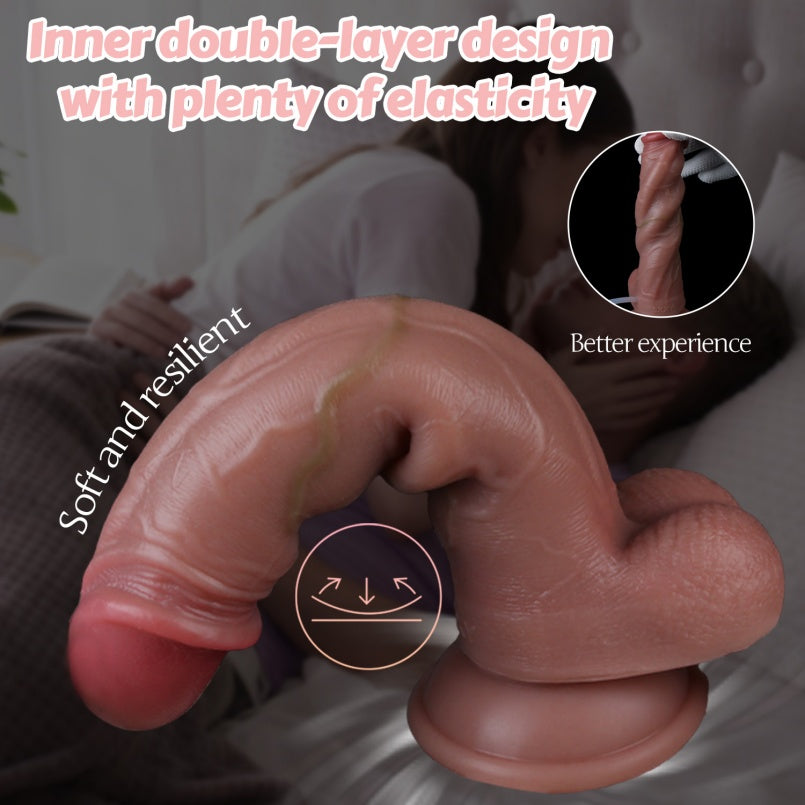 Consolador Realista con Función de Eyaculación y Efecto Piel Móvil – Revolución en Penes de Silicona y Juguetes Sexuales para Mujeres