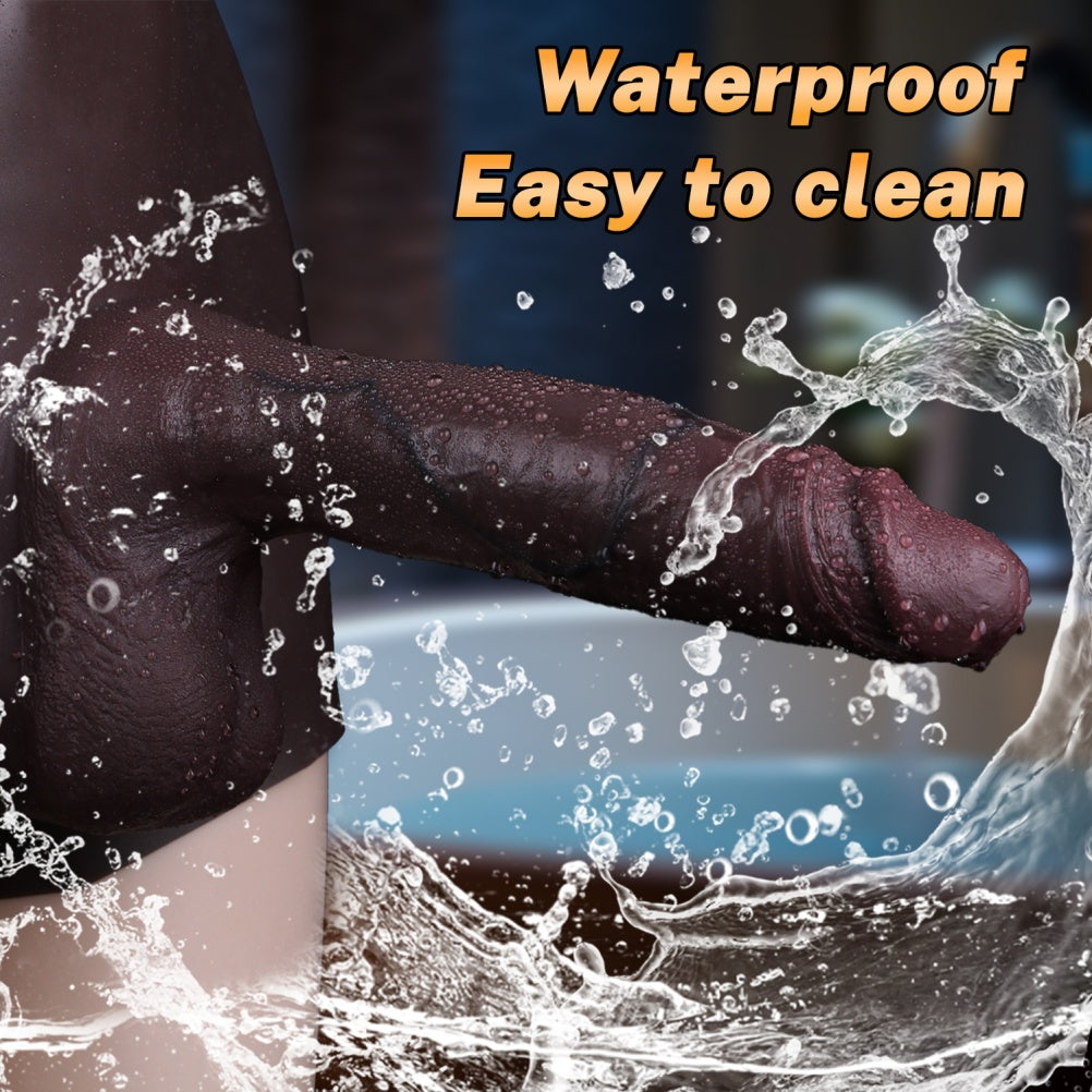 Funda de Pene de Silicona 9.45 Pulgadas para Strap-On - Dispositivo para Mejorar la Erección y Combate la Disfunción Eréctil