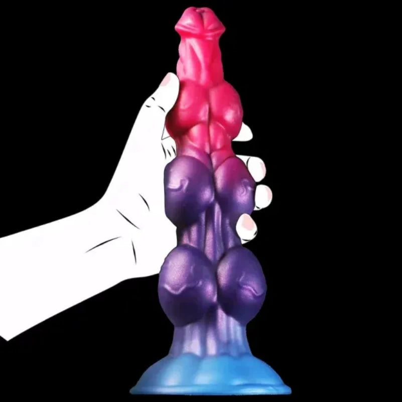 Monster Fantasy Dog Knot – Estimulador de silicone para expansão e travamento, para uso vaginal e anal.