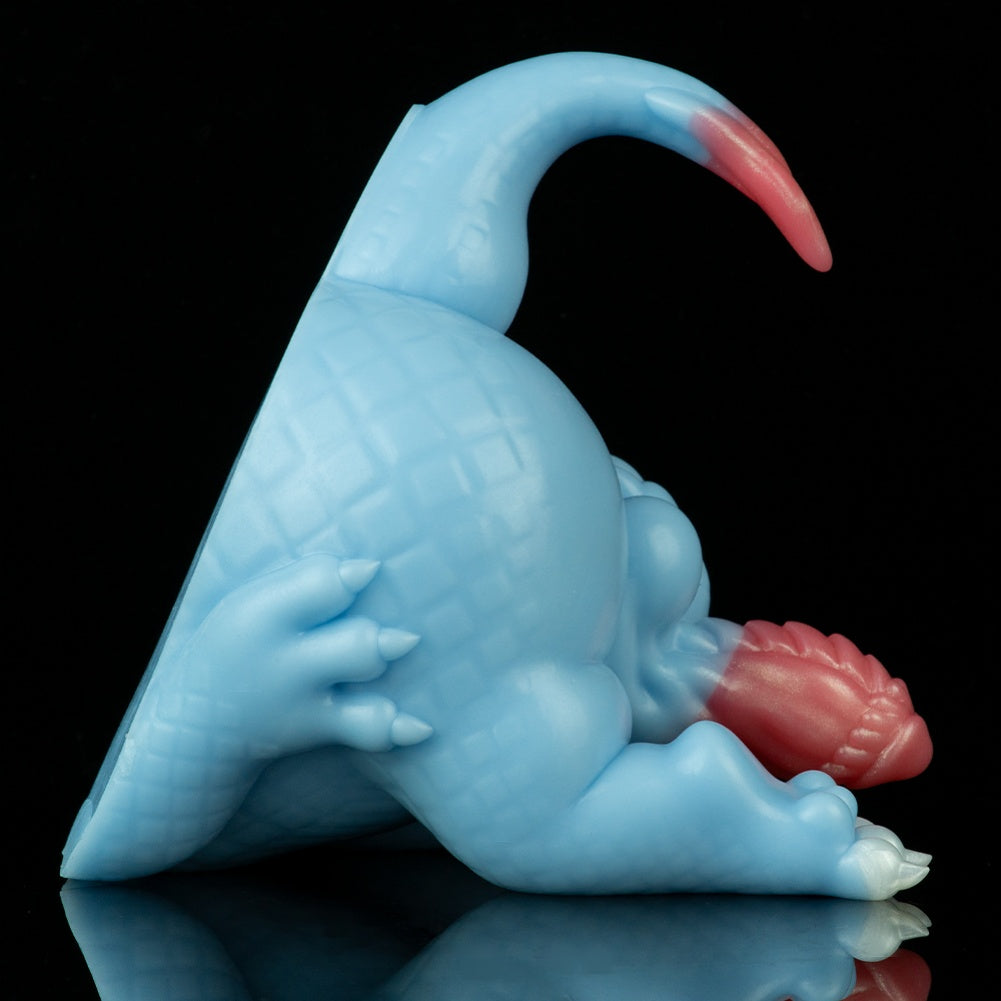 Muñeca Sexual de Fantasía y Monster Dildo 2 en 1-Juguete de Silicona Azul para el Placer Compartido