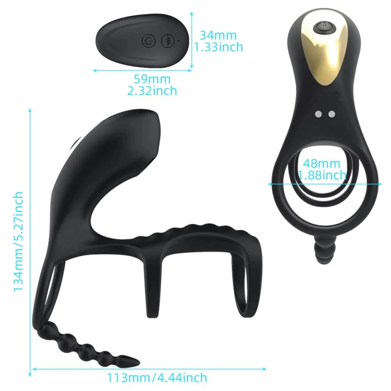 Masajeador de Próstata Térmico de Mano - Plug Anal de Silicona Médica para del Punto G Masculino