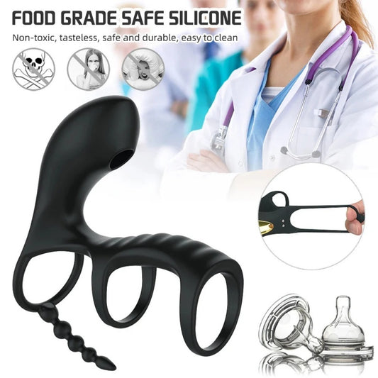 Masajeador de Próstata Térmico de Mano - Plug Anal de Silicona Médica para del Punto G Masculino