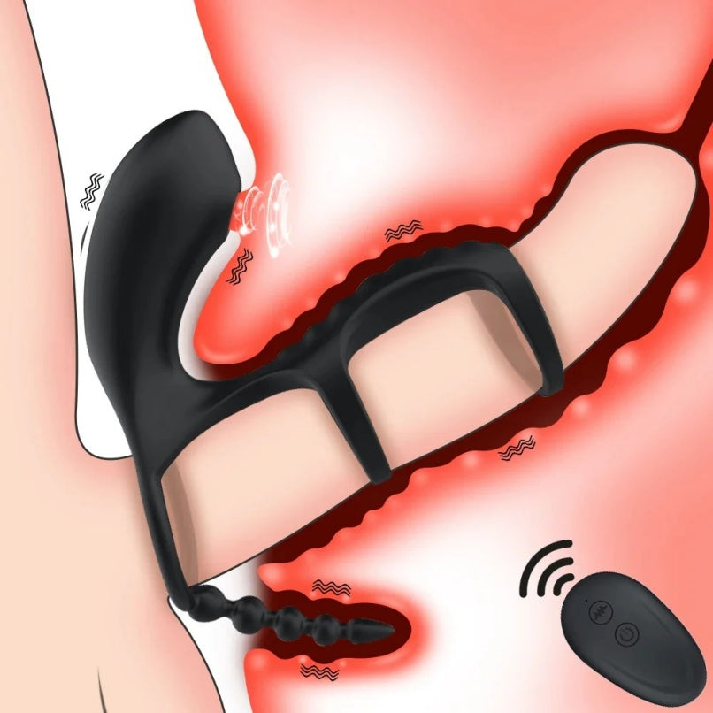 Masajeador de Próstata Térmico de Mano - Plug Anal de Silicona Médica para del Punto G Masculino