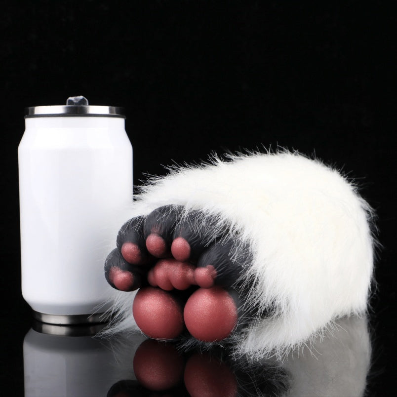 🐾Sex Doll Fantasía de Mano Peluda – Masturbador Masculino de Silicona Negra con Textura Espiral Interna