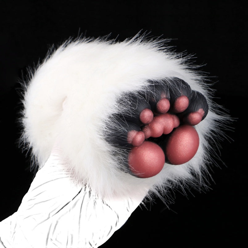 🐾Sex Doll Fantasía de Mano Peluda – Masturbador Masculino de Silicona Negra con Textura Espiral Interna