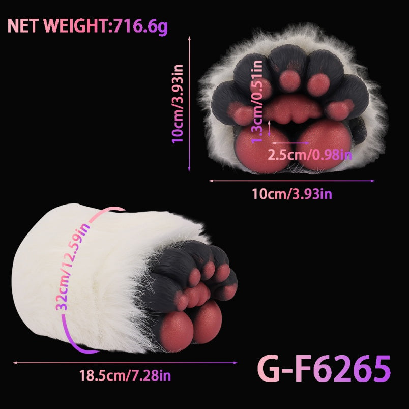 🐾Sex Doll Fantasía de Mano Peluda – Masturbador Masculino de Silicona Negra con Textura Espiral Interna