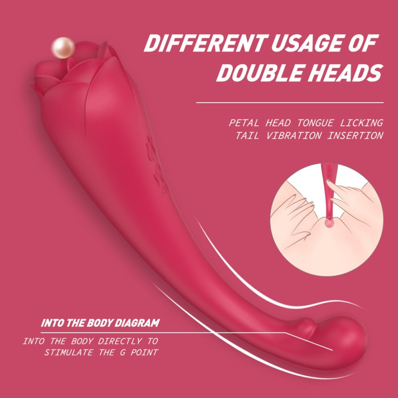 Rosa Succionador de Clítoris Magic Wand – Masaje Vaginal y Vibrador Femenino Punto G con Doble Estimulación