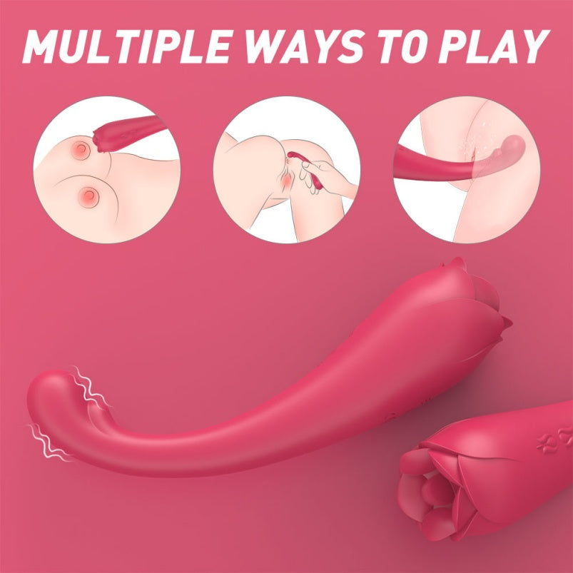 Rosa Succionador de Clítoris Magic Wand – Masaje Vaginal y Vibrador Femenino Punto G con Doble Estimulación