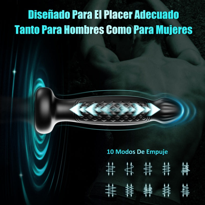 Vibrador telescópico estimulador da próstata - Brinquedo sexual multifuncional para homens e mulheres