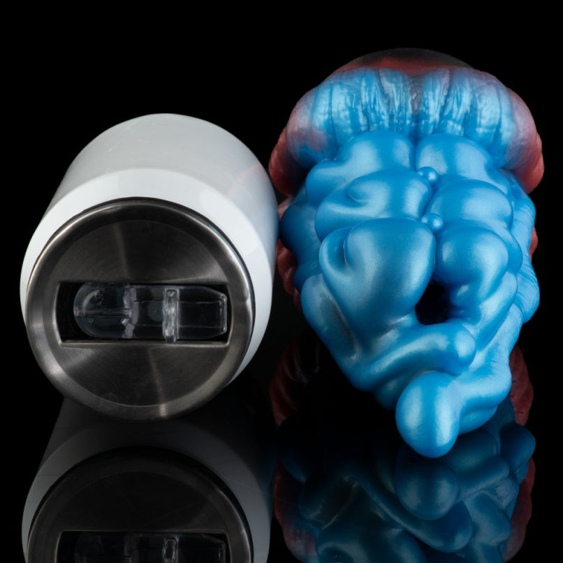 Muñecas Sexuales de Fantasía de Monstruo de Silicona Azul - Pocket Pussy Insertable para Masajes en el Pene