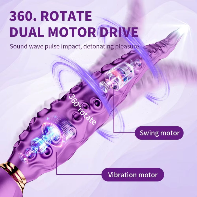 Vibrador Vaginal de Tentáculo Giratorio 360° – Estimulación Profunda del Punto G y Fantasía Erótica