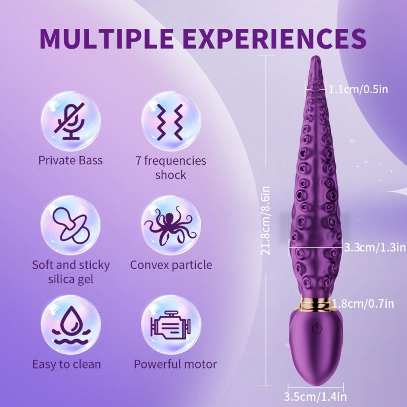 Vibrador Vaginal de Tentáculo Giratorio 360° – Estimulación Profunda del Punto G y Fantasía Erótica